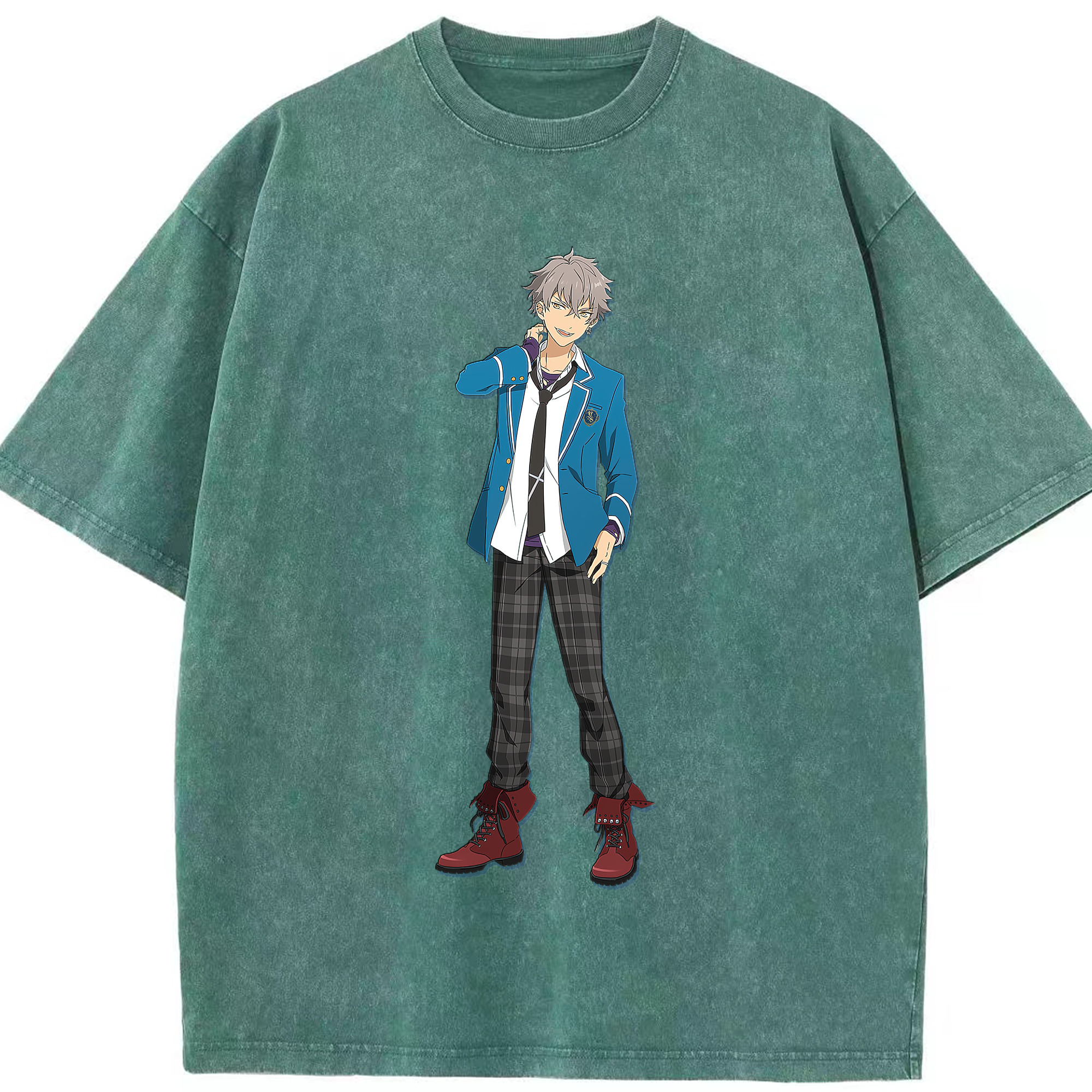 （画像用） あんさんぶるスターズ! Ensemble Stars 綿100% ヴィンテージ風 半袖Tシャツ（フロントプリント）